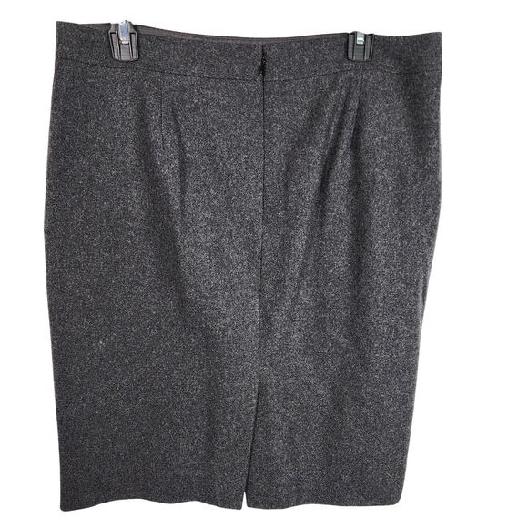 J. Crew Womens Pencil Skirt Double Serge Wool Knee Length 12 Gray Zip Academia - Picture 2 of 11